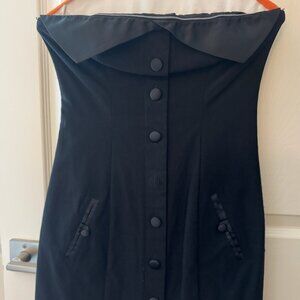 l'academie mini black strapless dress